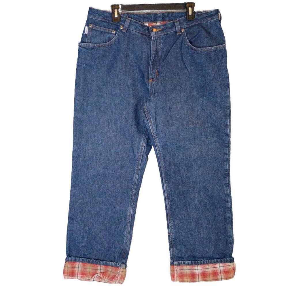Carhartt Women's 16x30 Flannel Lined Straight Leg Workwear Denim Jeans Vtg